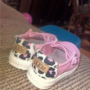 Kids Pink and Black Shoes